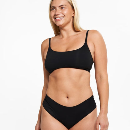 Mid-Rise Thong - Seamless Eco 2.0 - Black (PREORDER)