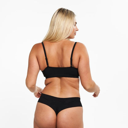 Mid-Rise Thong - Seamless Eco 2.0 - Black (PREORDER)