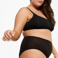 High-Rise Bikini - Super Stretch - Black - Peach Underwear