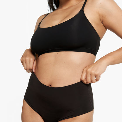 High-Rise Cheeky - Seamless Ultrasmooth - Black