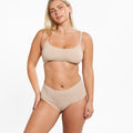 High-Rise Bikini Brief - Seamless Ultrasmooth 2.0 - Latte - Peach Underwear