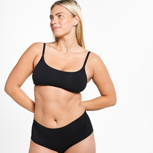 High-Rise Cheeky - Seamless Ultrasmooth 2.0 - Black - Peach Underwear