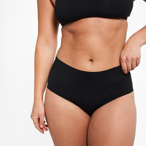 High-Rise Cheeky - Seamless Ultrasmooth 2.0 - Black - Peach Underwear