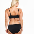 Mid-Rise Bikini Brief - Seamless Ultrasmooth 2.0 - Black - Peach Underwear