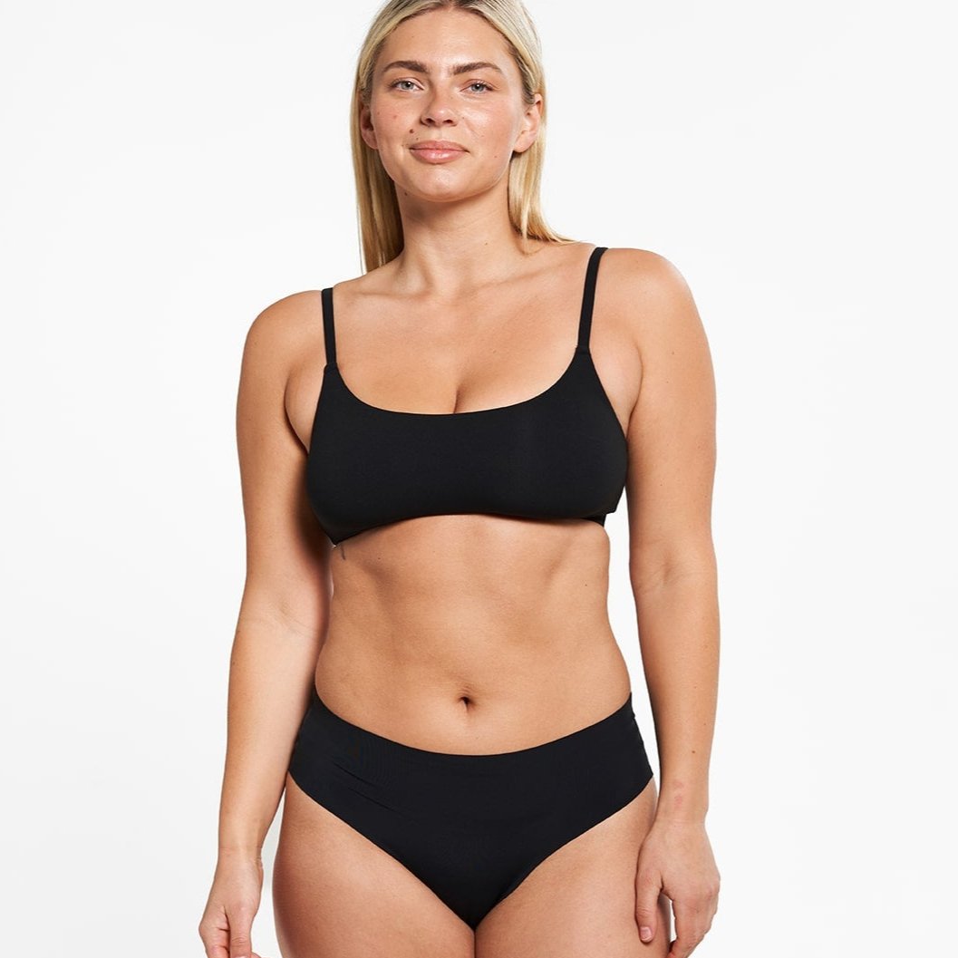 Mid-Rise Thong - Seamless Ultrasmooth 2.0 - Black