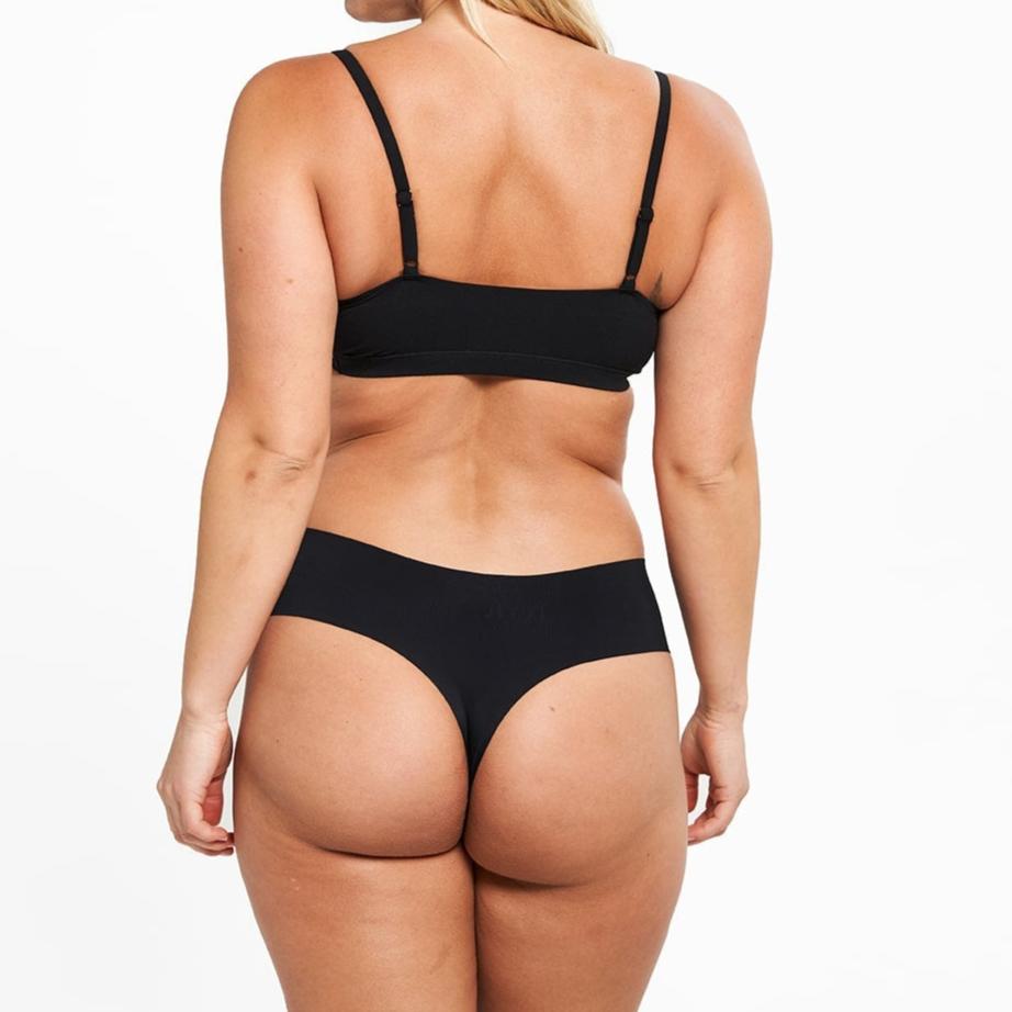 Mid-Rise Thong - Seamless Ultrasmooth 2.0 - Black