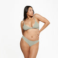 Triangle Bralette - Super Stretch - Moss - Peach Underwear