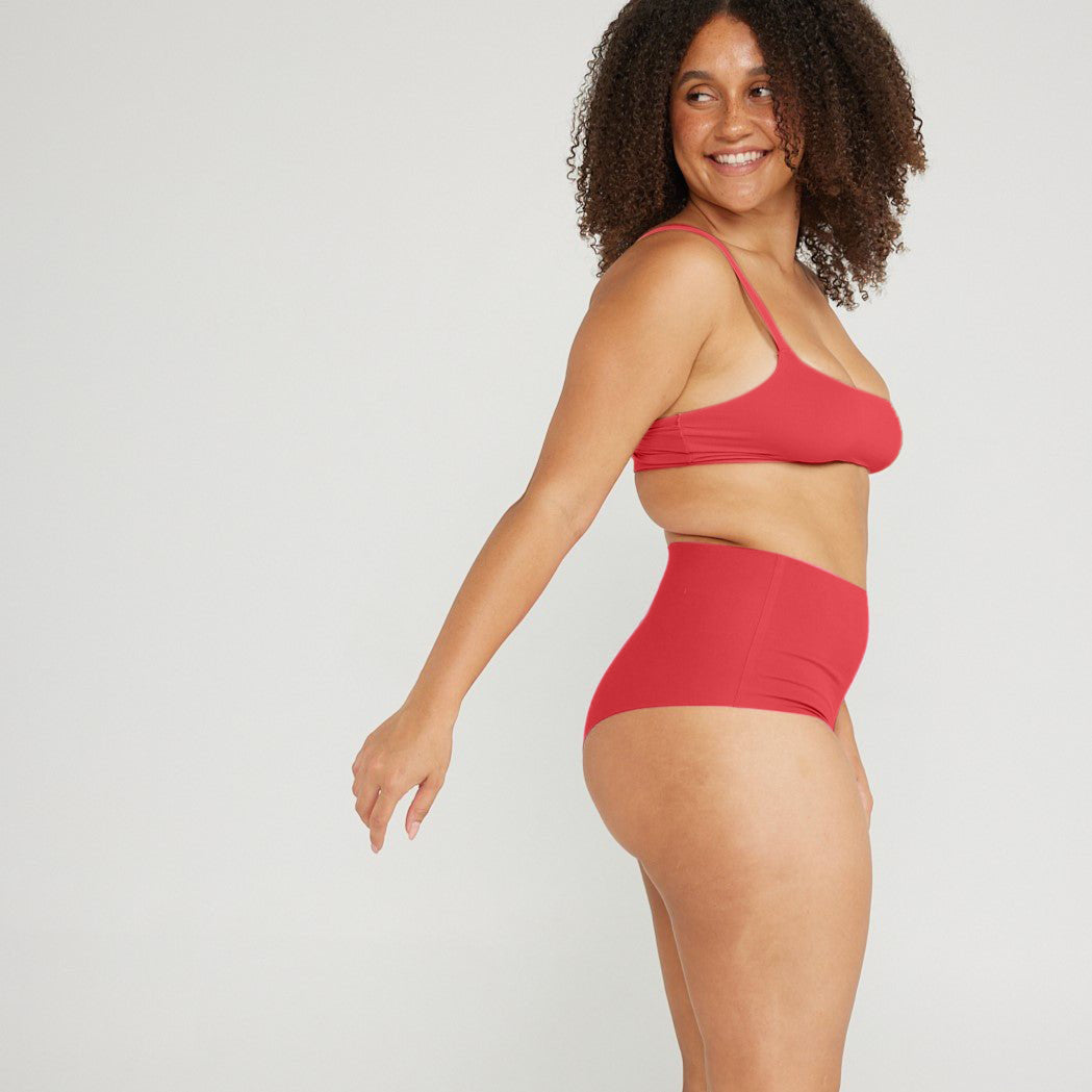 High-Rise Cheeky - Seamless Cotton - Rosewood