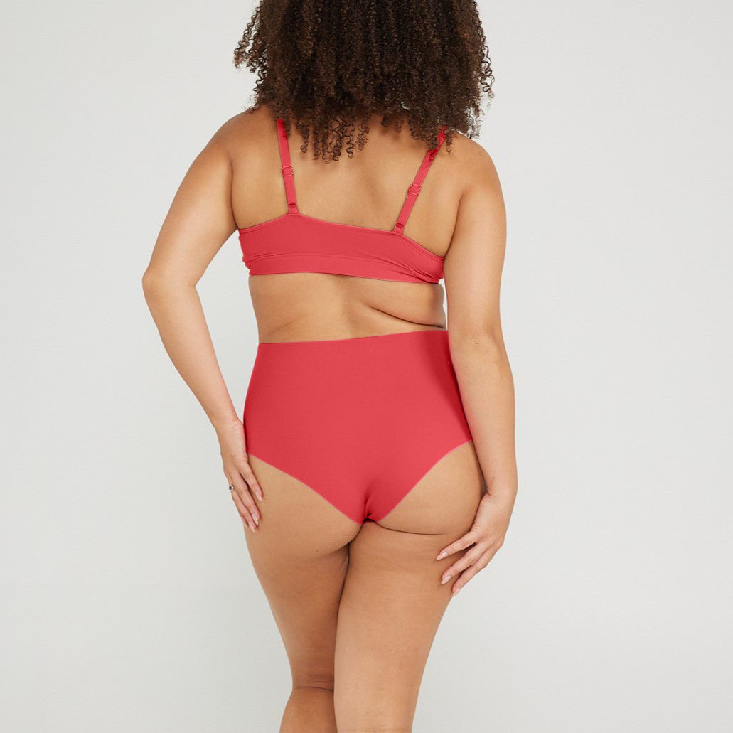 High-Rise Cheeky - Seamless Cotton - Rosewood