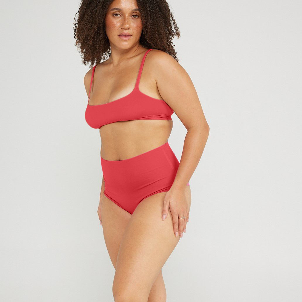 High-Rise Cheeky - Seamless Cotton - Rosewood