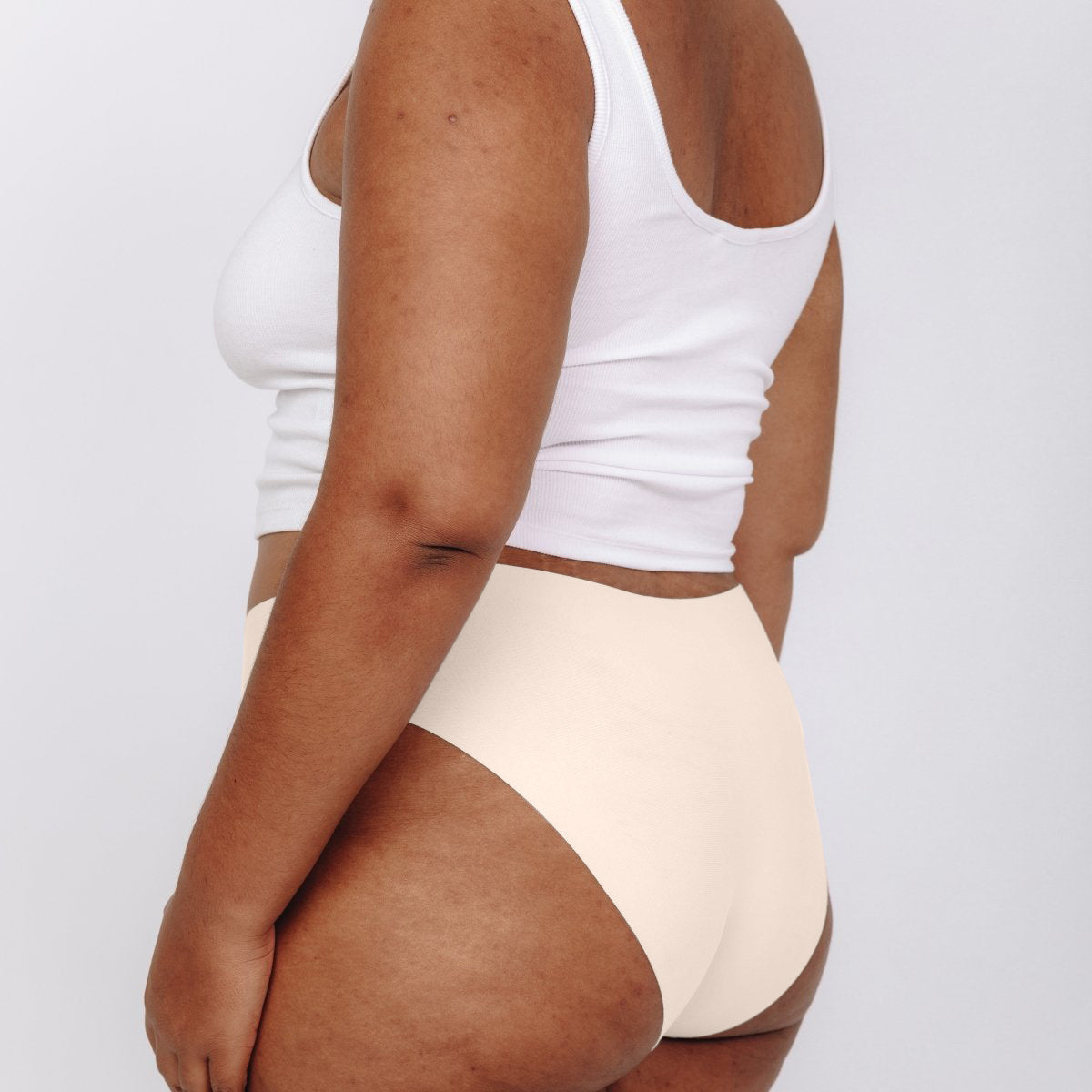 Mid-Rise Bikini - Seamless Cotton - Vanilla