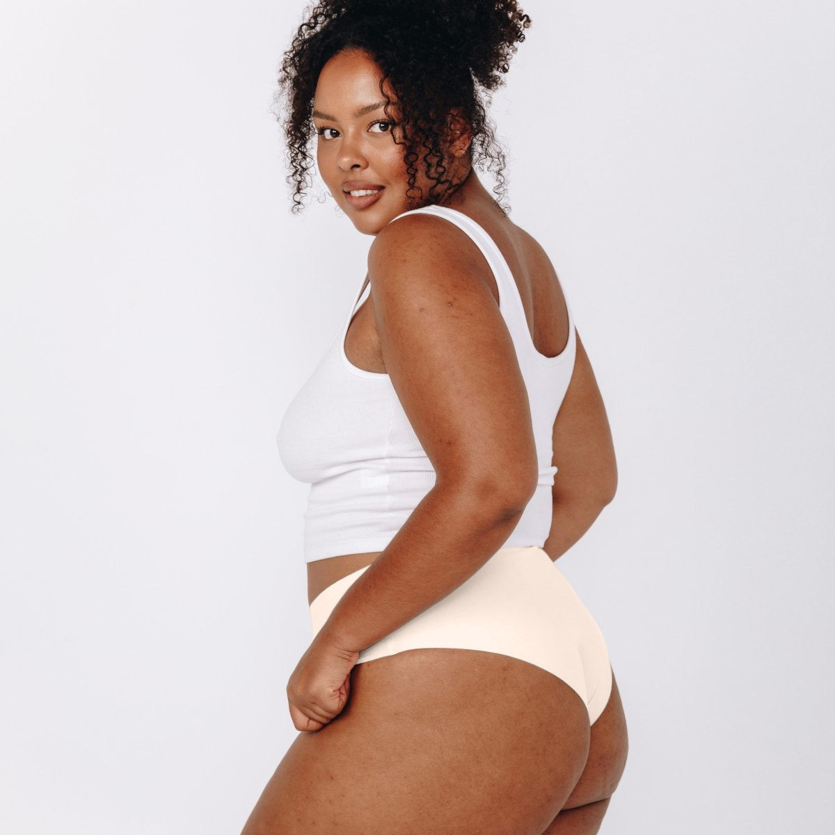 Mid-Rise Cheeky - Seamless Cotton - Vanilla