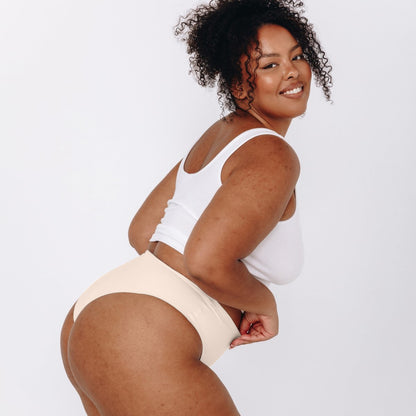 Mid-Rise Cheeky - Seamless Cotton - Vanilla