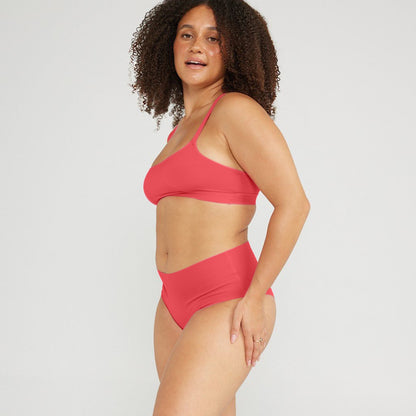 Mid-Rise Cheeky - Seamless Cotton - Rosewood