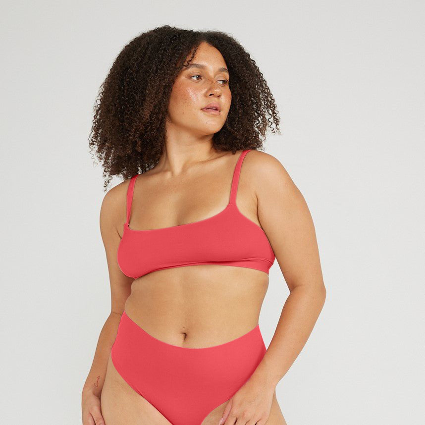 Mid-Rise Thong - Seamless Cotton - Rosewood