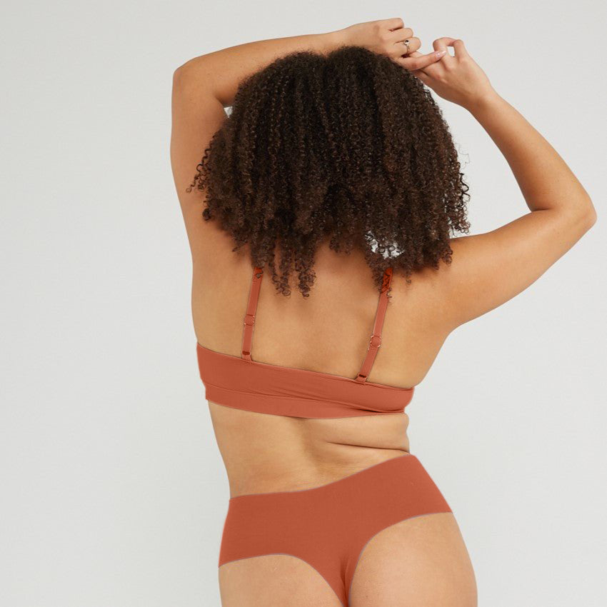 Mid-Rise Thong - Seamless Cotton - Spice