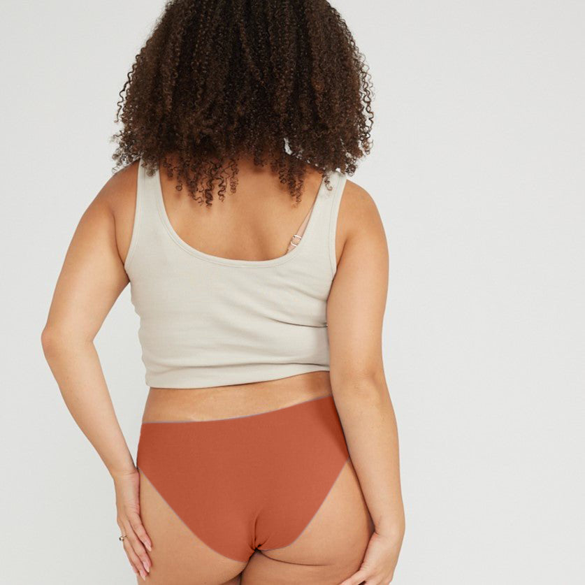 Original-Rise Bikini Brief - Seamless Cotton - Spice