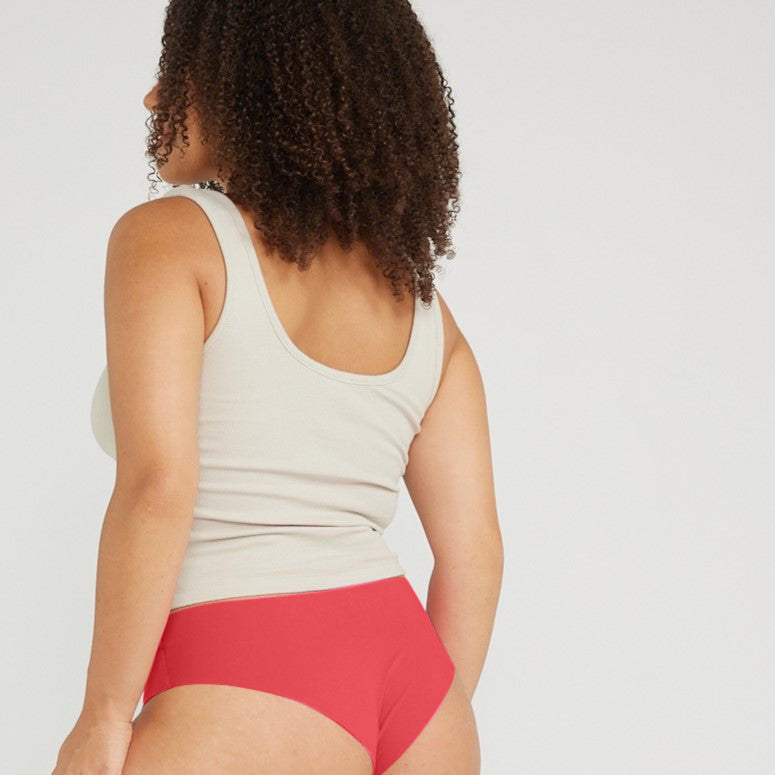 Original-Rise Cheeky - Seamless Cotton - Rosewood