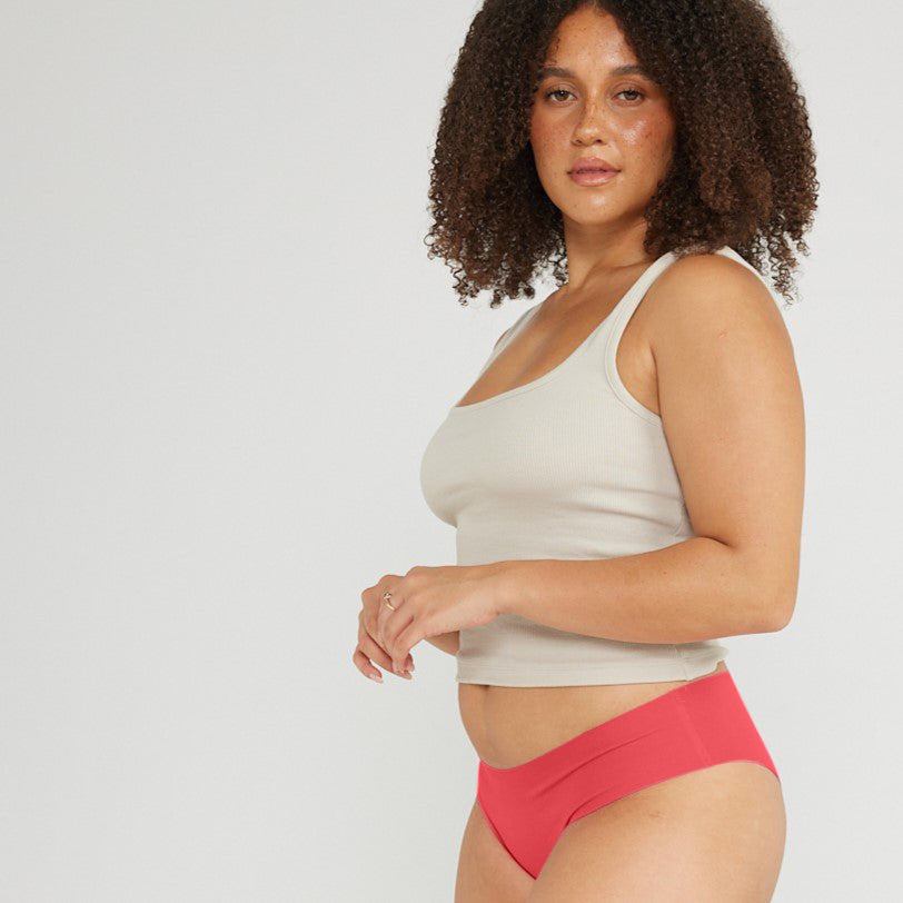 Original-Rise Cheeky - Seamless Cotton - Rosewood