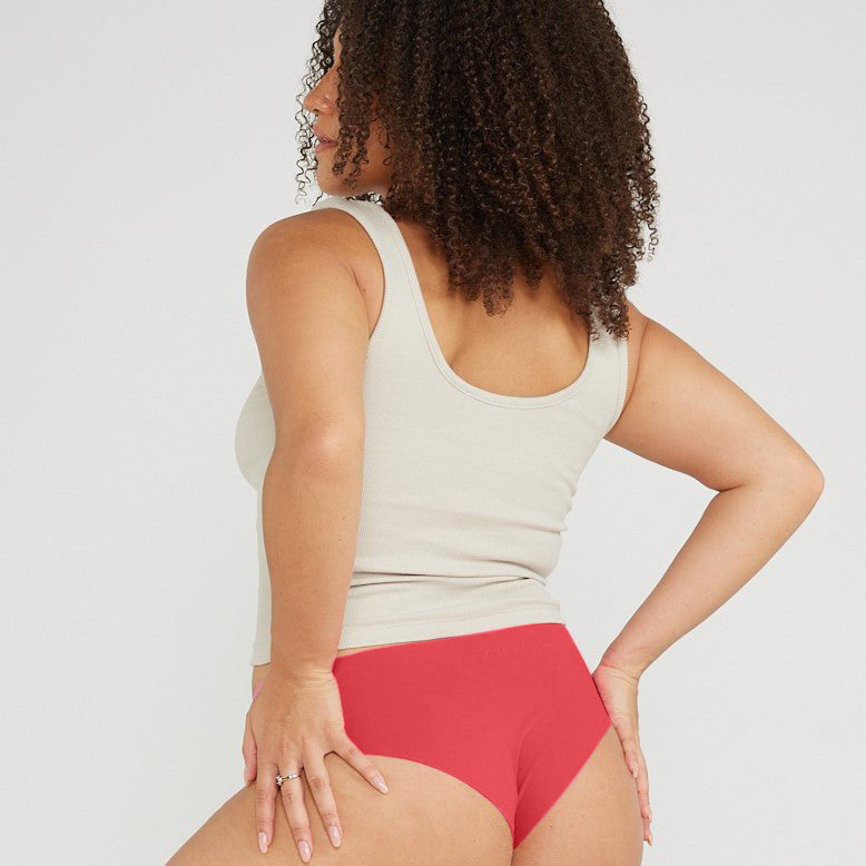 Original-Rise Cheeky - Seamless Cotton - Rosewood