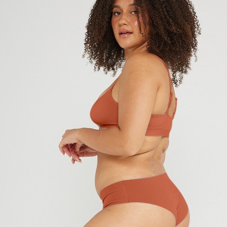 Original-Rise Cheeky - Seamless Cotton - Spice