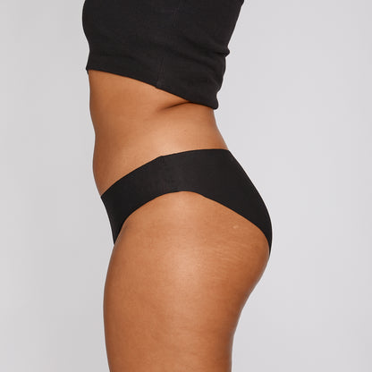 Original-Rise Bikini Brief - Seamless Cotton - Black