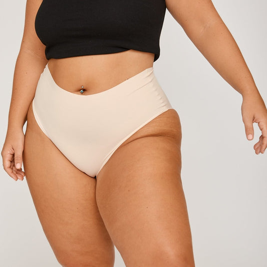 High-Rise Bikini Brief - Buttermilk - Peach Underwear