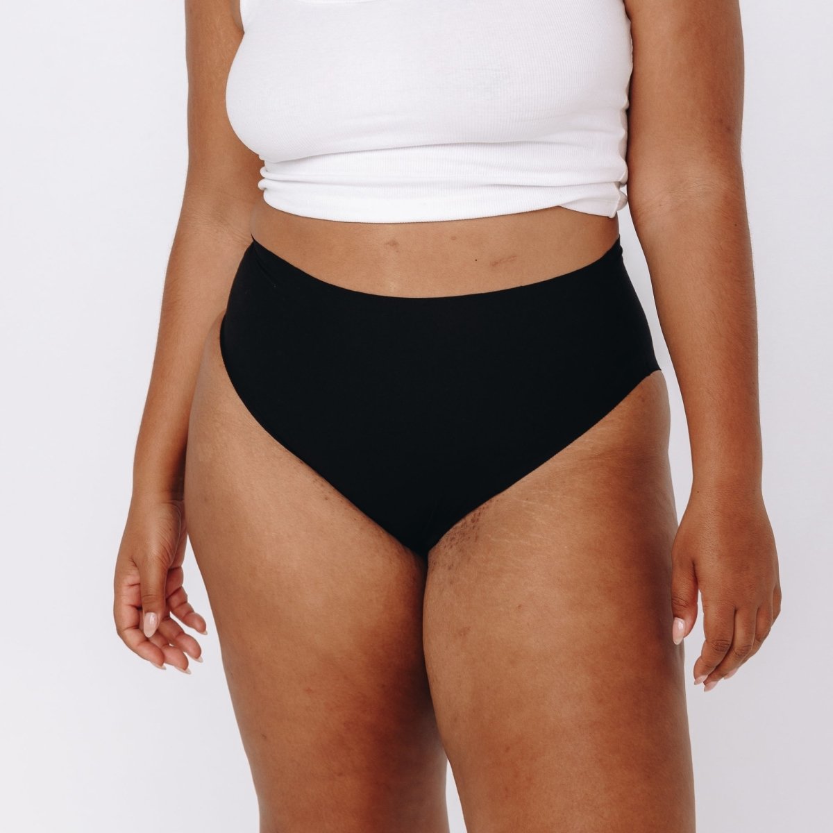 High-Rise Bikini - Seamless Cotton - Peach Underwear