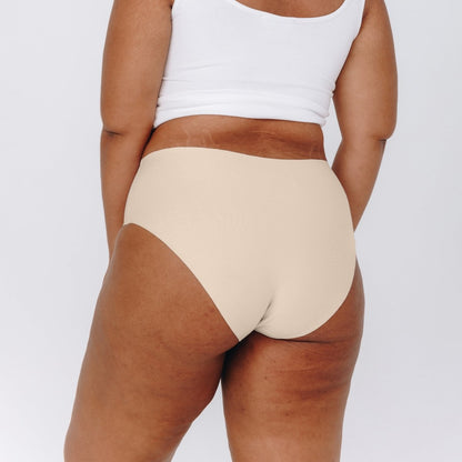 High-Rise Bikini - Seamless Cotton - Buttermilk - Peach Underwear