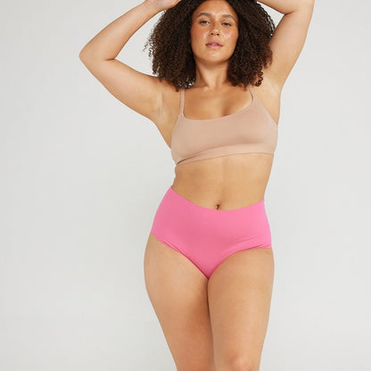 High-Rise Bikini - Seamless Cotton - Confetti - Peach Underwear