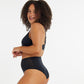 High-Rise Bikini - Super Stretch - Black - Peach Underwear