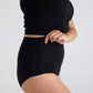 High-Rise Full Brief - Seamless Ultrasmooth - Black - Peach Underwear