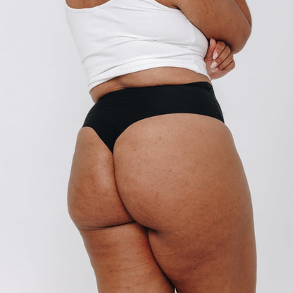 High-Rise Thong - Seamless Cotton - Peach Underwear