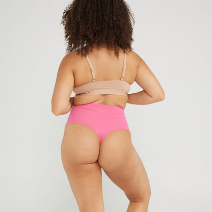 High-Rise Thong - Seamless Cotton - Confetti - Peach Underwear
