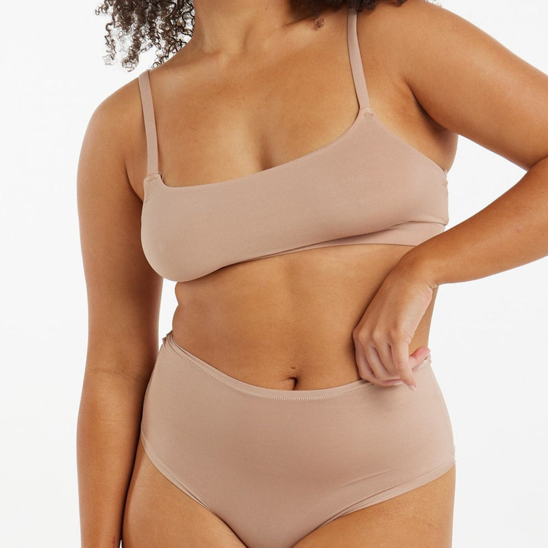 High-Rise Bikini - Super Stretch - Latte – Peach Underwear