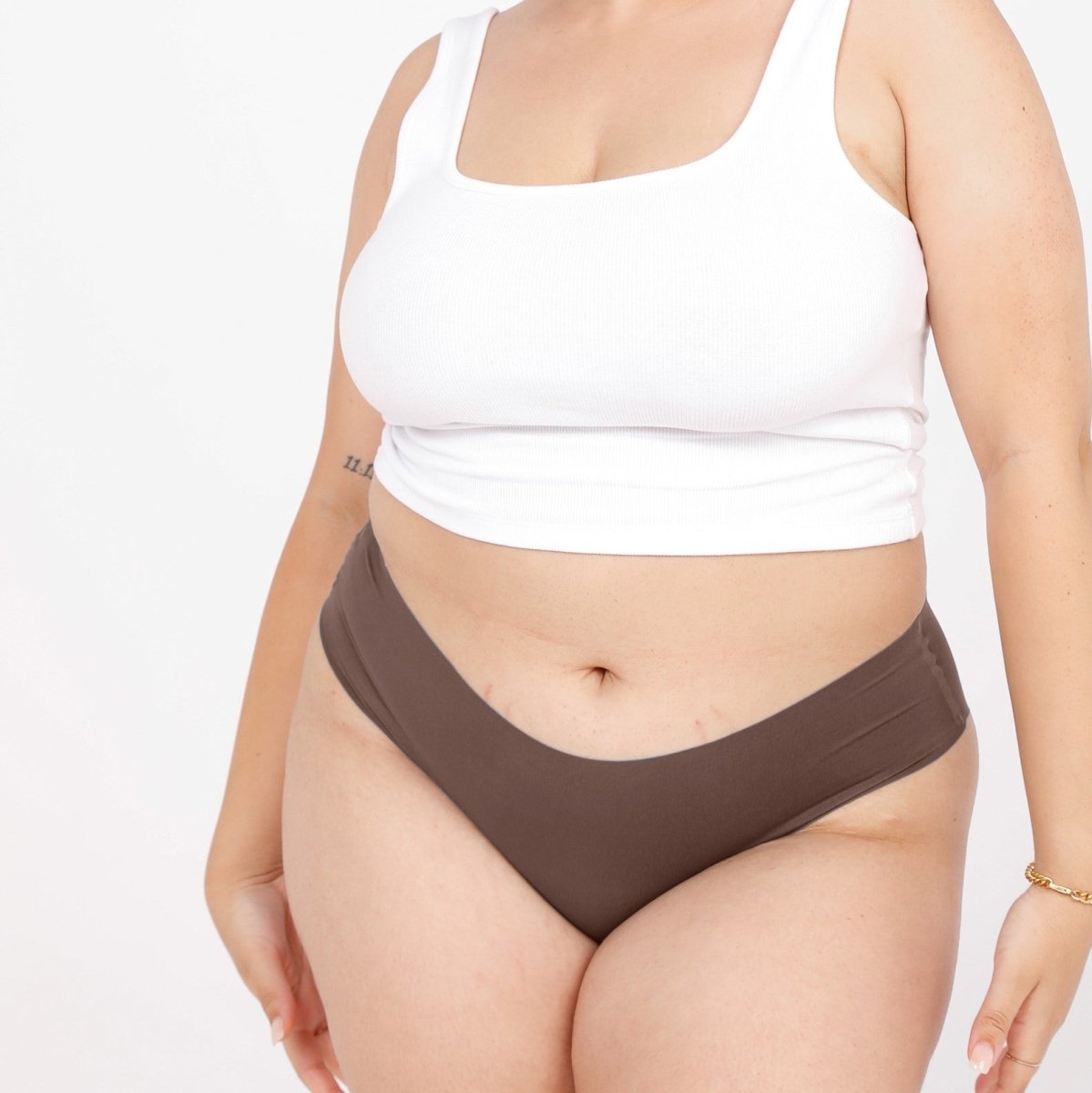 Mid-Rise Bikini Brief - Seamless Ultrasmooth - Peppercorn - Peach Underwear