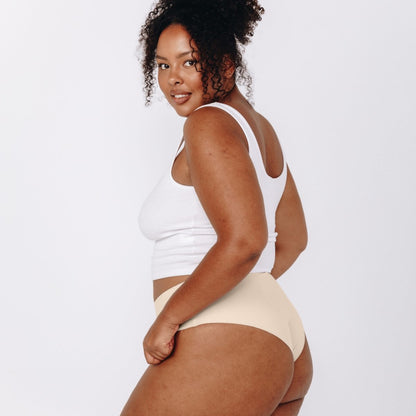 Mid-Rise Cheeky - Seamless Cotton - Buttermilk - Peach Underwear