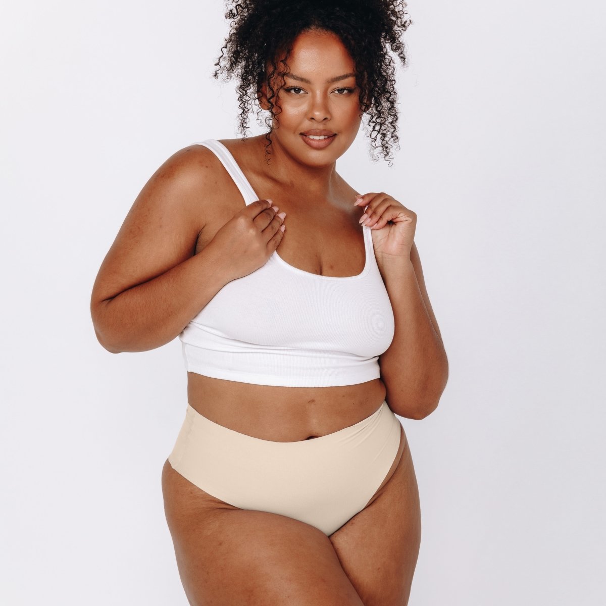 Mid-Rise Cheeky - Seamless Cotton - Buttermilk - Peach Underwear