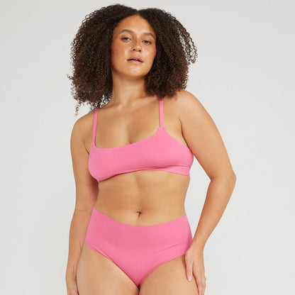 Mid-Rise Cheeky - Seamless Cotton - Confetti - Peach Underwear