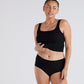 Mid-Rise Full Brief - Seamless Ultrasmooth - Black - Peach Underwear