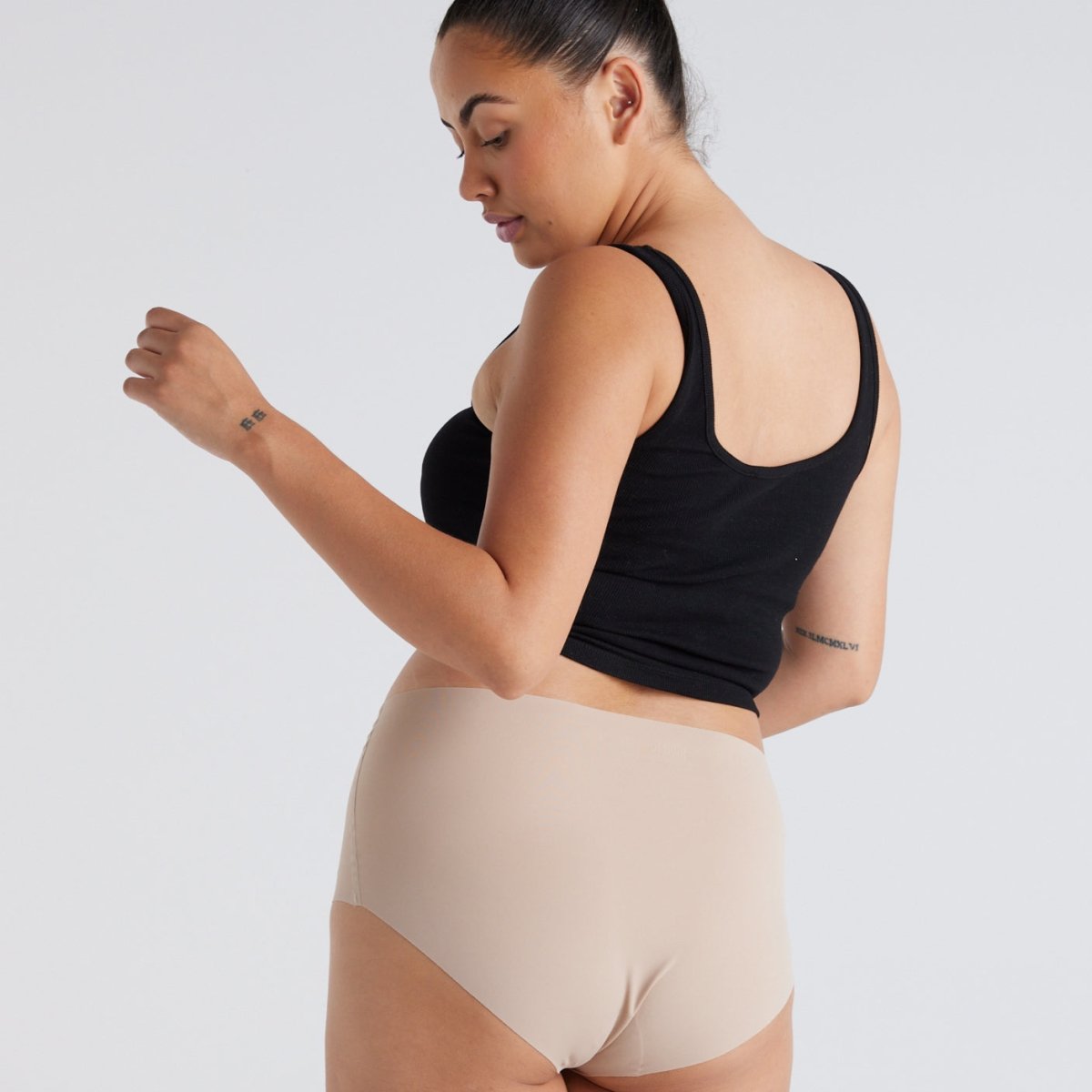 Mid-Rise Full Brief - Seamless Ultrasmooth - Latte - Peach Underwear