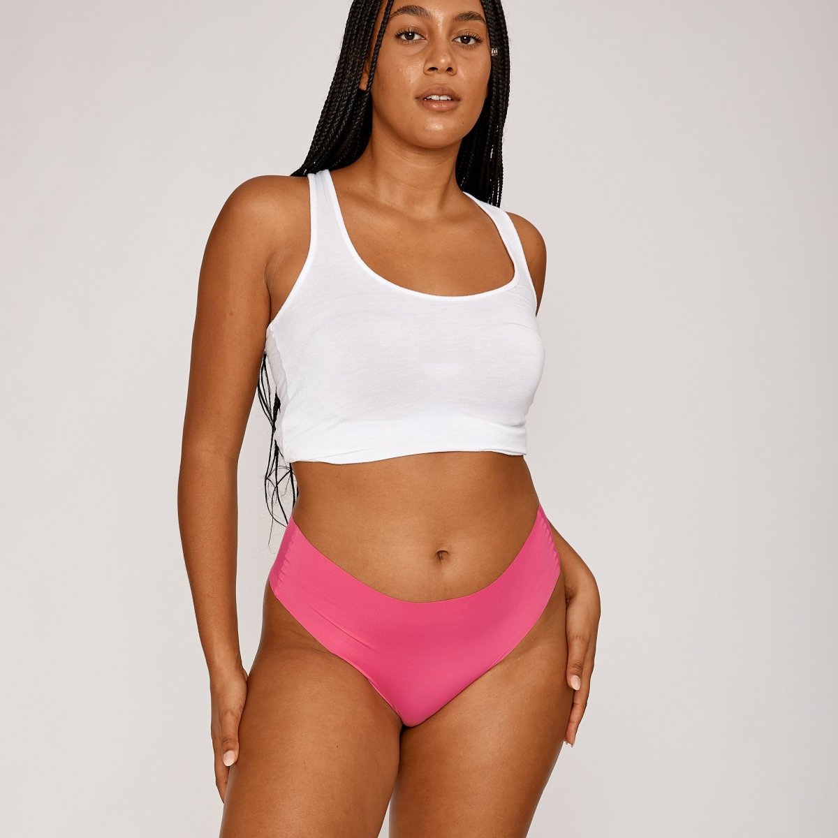 Mid-Rise Thong - Confetti - Peach Underwear