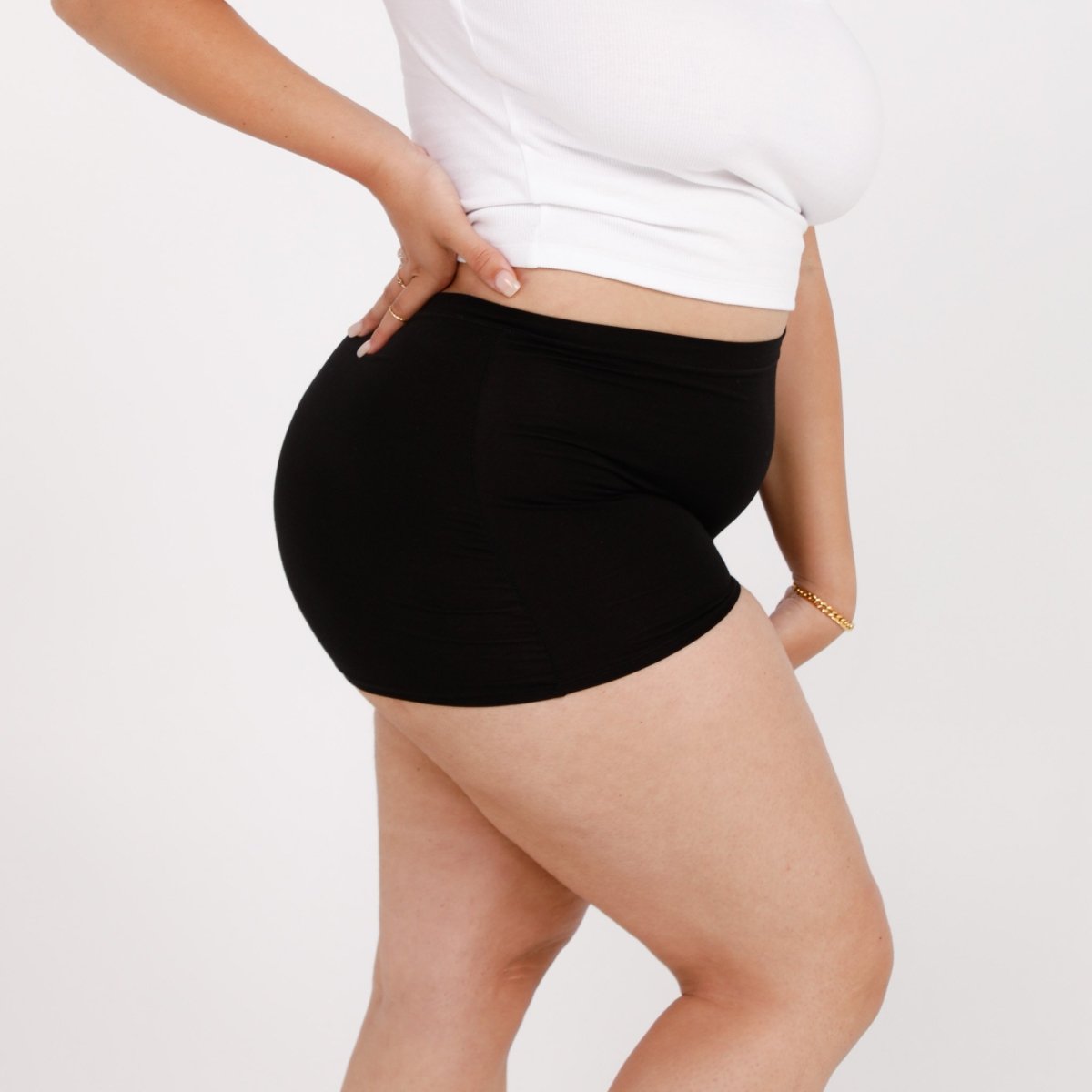 Original Boyshort - Bamboo Butter - Black - Peach Underwear