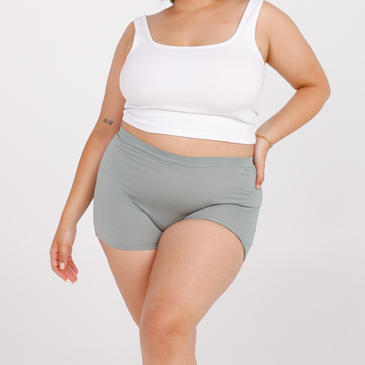 Original Boyshort - Bamboo Butter - Olive - Peach Underwear