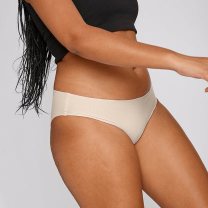 Original-Rise Bikini Brief - Seamless Cotton - Buttermilk - Peach Underwear