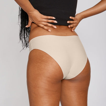 Original-Rise Bikini Brief - Seamless Cotton - Buttermilk - Peach Underwear