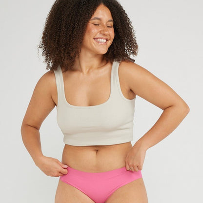 Original-Rise Bikini Brief - Seamless Cotton - Confetti - Peach Underwear