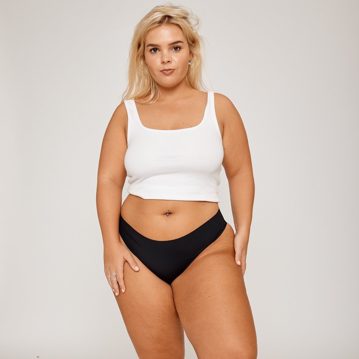 Original-Rise Cheeky - Seamless Ultrasmooth - Black - Peach Underwear