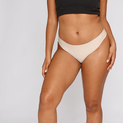 Original-Rise Thong - Seamless Cotton - Buttermilk - Peach Underwear