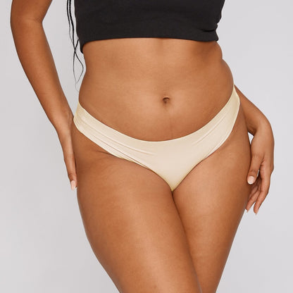 Original-Rise Thong - Seamless Cotton - Buttermilk - Peach Underwear